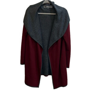 BNCI by Blanc Noir XL hooded Maroon charcoal trim